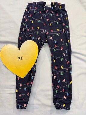 GAP - 2T Kids Multicolour String Light Pattern Leggings/